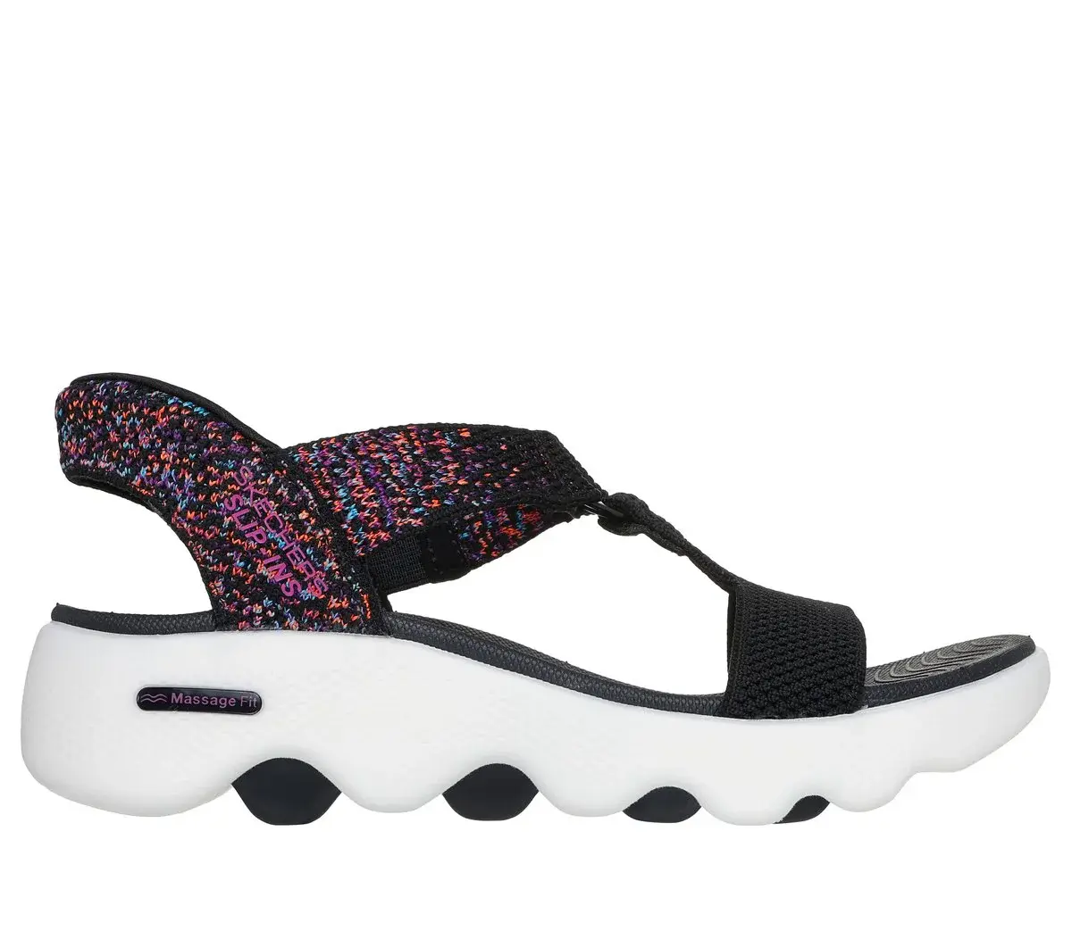 Skechers Slip-Ins: GO WALK Massage Fit Sandale – Confetti Sky Skechers Slip-Ins: GO WALK Massage Fit Sandale – Confetti Sky