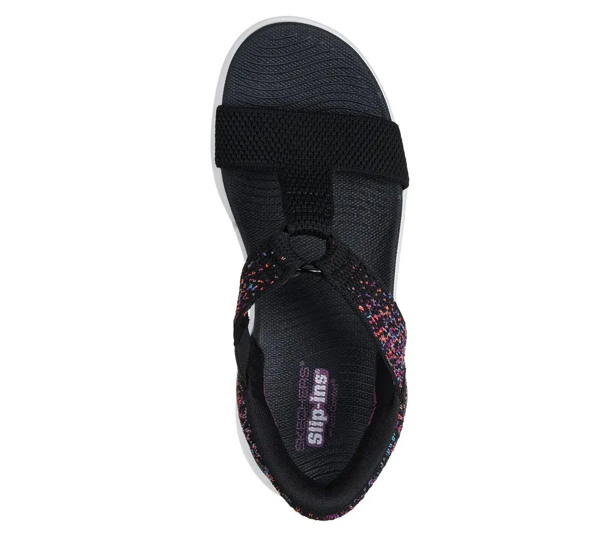 Skechers Slip-Ins: GO WALK Massage Fit Sandale – Confetti Sky Skechers Slip-Ins: GO WALK Massage Fit Sandale – Confetti Sky